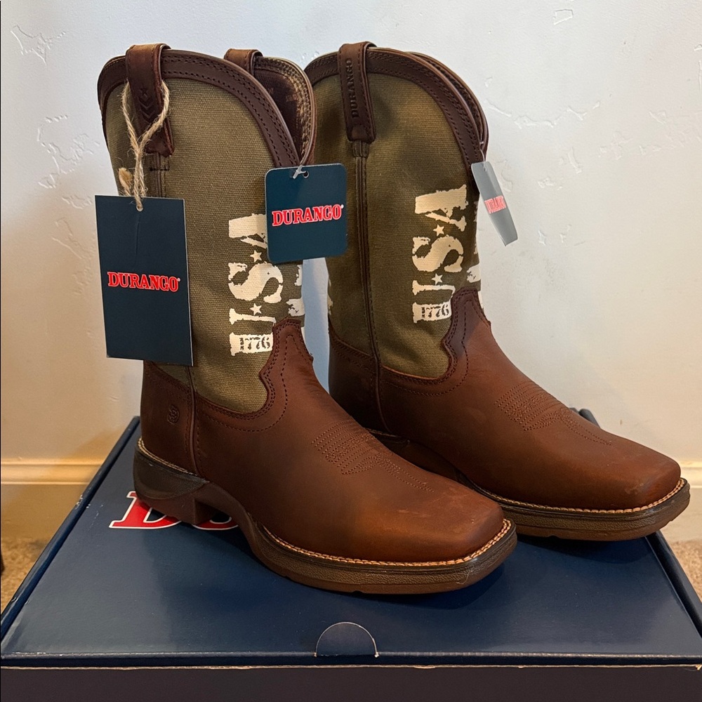 Lil' Rebel™ by Durango® Big Kids' Army Western Boot | Size 5.5